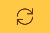 two arrows chasing each other in circle icon