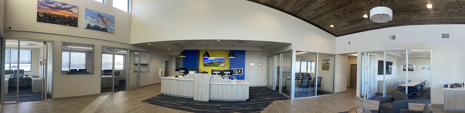 panoramic photo of inside of Keenesburg building