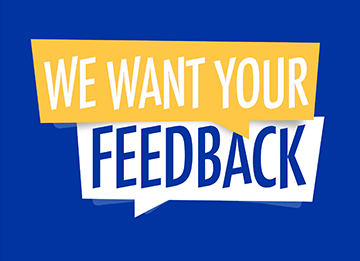 We want your feedback word bubbles