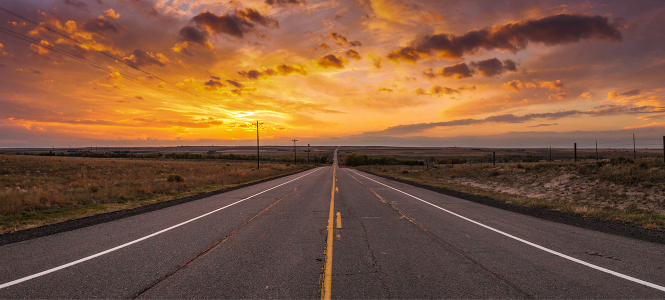 road through the Colorado plains