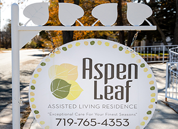 Flagler Aspen Leaf sign