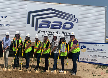 photo of keenesburg staff with shovels