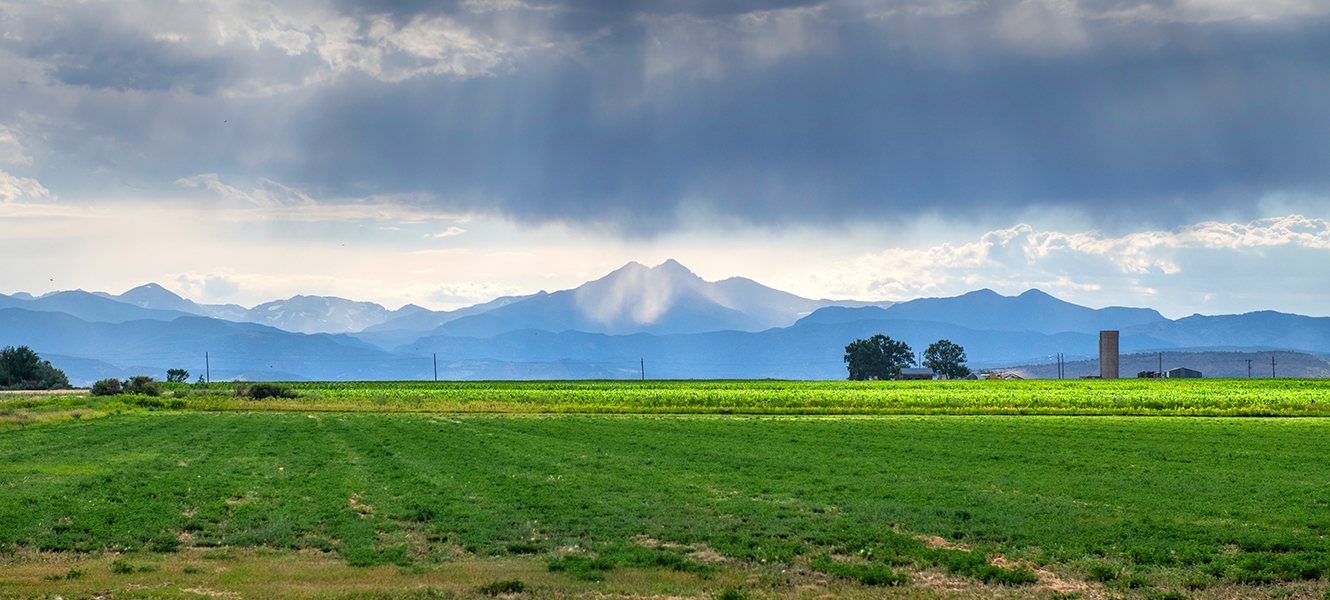 Longs Peak in the summer