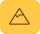snow capped mountain icon