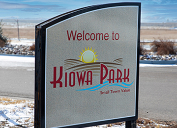 Kiowa Park sign